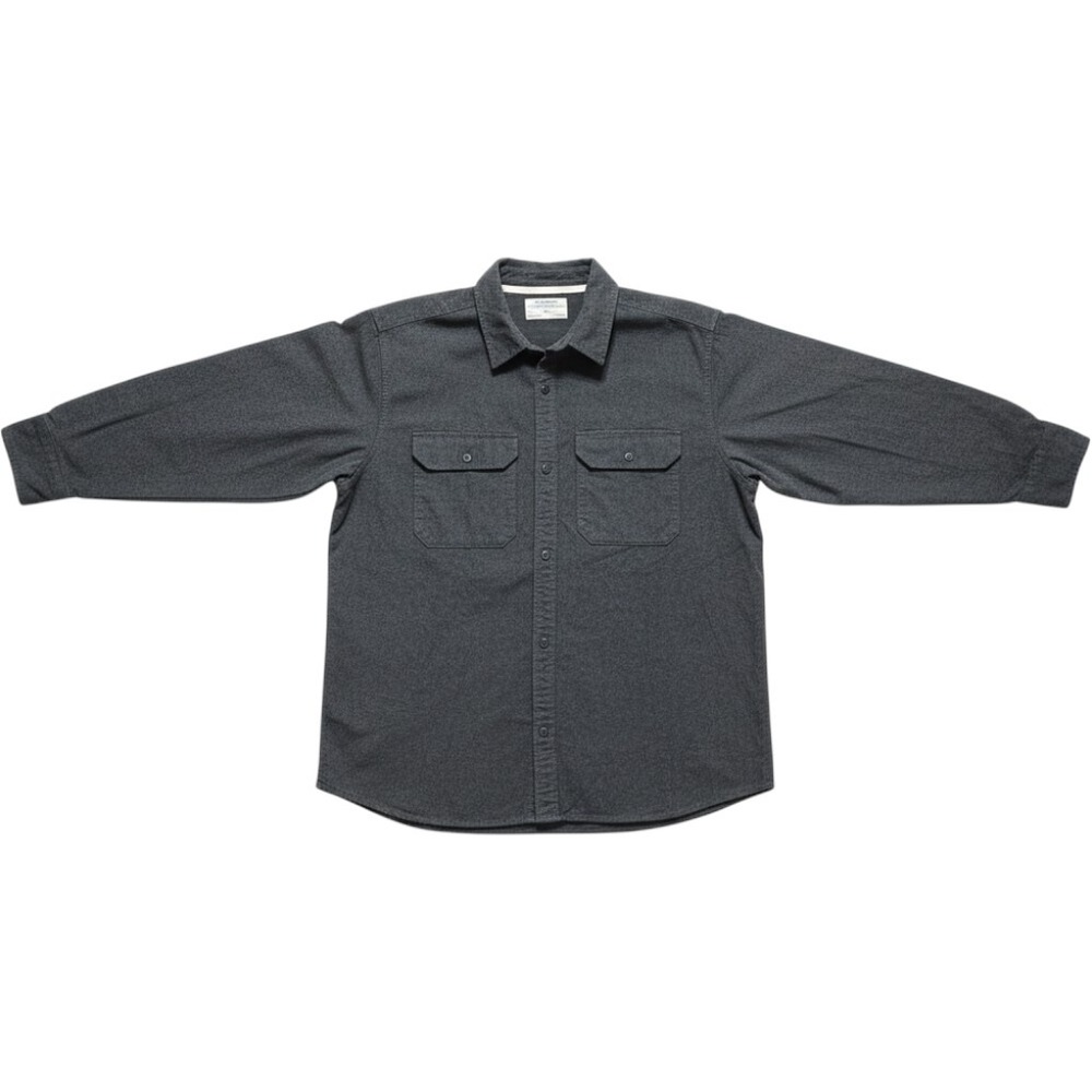 REI Mens XL Heavyweight Chamois Flannel Shirt Gray Cotton Workwear Gorpcore